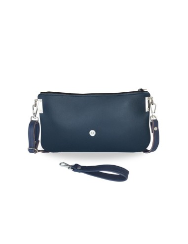 Pochette Bleue en Cuir Synthétique – Rabat Interchangeable pour un Style Unique Pochette Bleue en Cuir Synthétique – Rabat Interchangeable pour un Style Unique