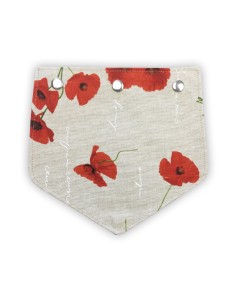 Rabat en toile lin – imprimé coquelicots rouges – style champêtre