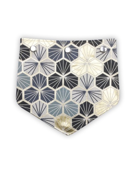 Rabat en toile Faro – motifs étoilés bleu profond et or lumineux