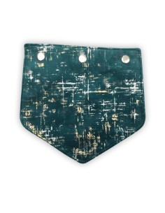 Rabat en velours vert – reflets dorés et argentés – pour sac pochette