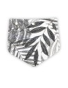 Rabat en coton demi-natté – motifs végétaux noir et blanc – pour pochette