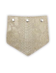 Rabat effet croco beige – cuir synthétique élégant pour pochette