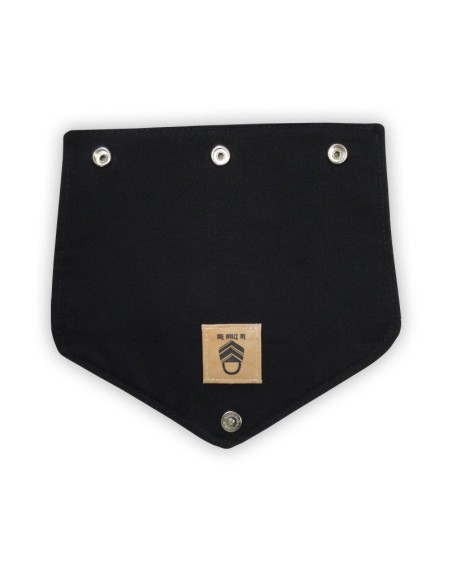 Rabat toile imprimée fond lin – silhouette femme noire au chapeau et lèvres rouges