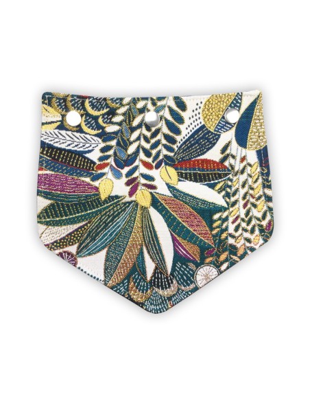 Rabat jacquard végétal – couleurs profondes style Cléopâtre – pour sac pochette