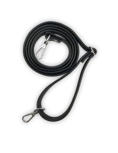 Bandoulière noire en cuir synthétique – Réglable, robuste et réparable