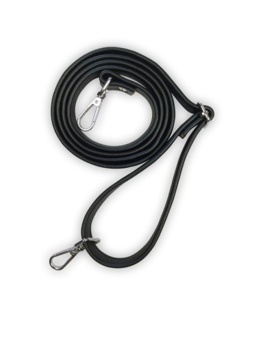 Bandoulière noire en cuir synthétique – Réglable, robuste et réparable Bandoulière noire en cuir synthétique – Réglable, robuste et réparable