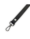 Bandoulière noire en cuir synthétique – Réglable, robuste et réparable