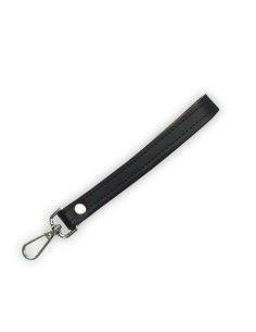 Bandoulière de poignet noire en cuir synthétique – Réglable, robuste et réparable