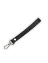 Bandoulière de poignet noire en cuir synthétique – Réglable, robuste et réparable