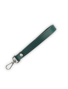 Bandoulière de poignet verte en cuir synthétique – Réglable, robuste et réparable