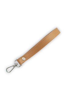 Bandoulière de poignet camel en cuir synthétique – Réglable, robuste et réparable
