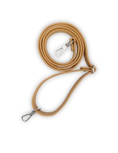 Bandoulière camel en cuir synthétique – Réglable, robuste et réparable