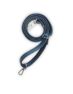 Bandoulière bleue en cuir synthétique – Réglable, robuste et réparable