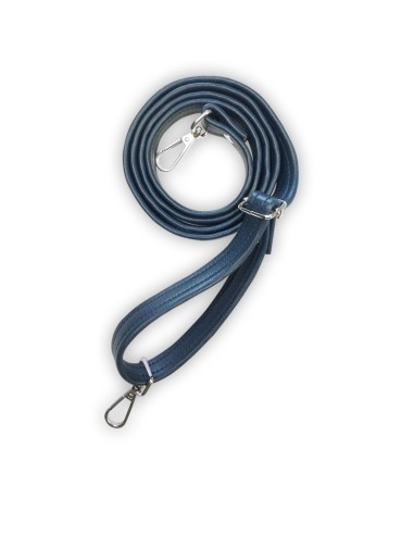 Bandoulière bleue en cuir synthétique – Réglable, robuste et réparable Bandoulière bleue en cuir synthétique – Réglable, robuste et réparable