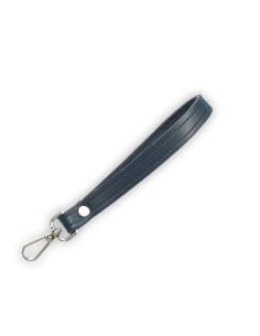 Bandoulière de poignet bleue en cuir synthétique – Réglable, robuste et réparable