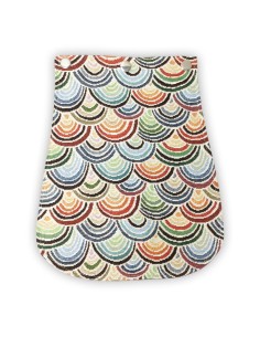 Rabat de sac jacquard multicolore – motif vagues – interchangeable