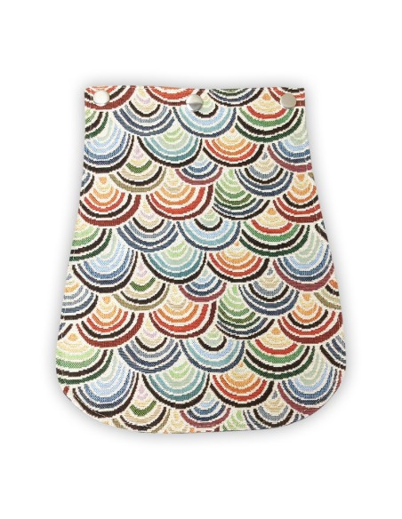 Rabat de sac jacquard multicolore – motif vagues – interchangeable