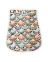 Rabat de sac jacquard multicolore – motif vagues – interchangeable