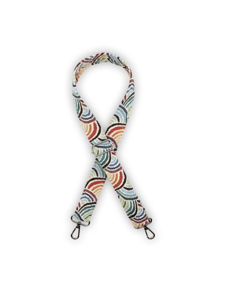 Bandoulière jacquard multicolore – réglable et assortie