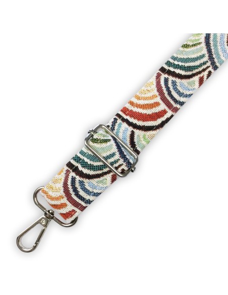 Bandoulière jacquard multicolore – réglable et assortie