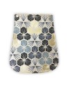 Rabat de sac étoilé en toile Faro – bleu et or – interchangeable