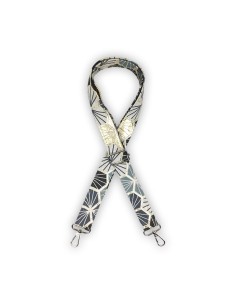 Bandoulière en toile Faro bleu et or – motif étoile – réglable