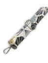 Bandoulière en toile Faro bleu et or – motif étoile – réglable