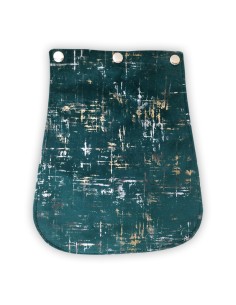 Rabat en velours vert – nuances or & argent – interchangeable et élégant