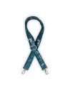 Bandoulière velours vert – reflets or & argent – réglable et assortie
