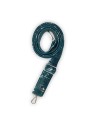 Bandoulière velours vert – reflets or & argent – réglable et assortie