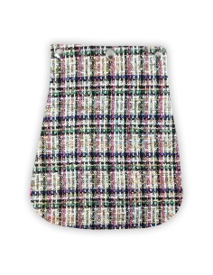 Rabat en tweed à carreaux – rose, vert, beige – interchangeable & chic