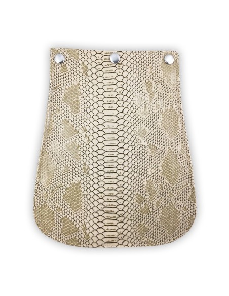 Rabat cuir synthétique beige – effet croco – chic et interchangeable