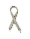 Bandoulière croco beige – cuir synthétique – réglable & assortie