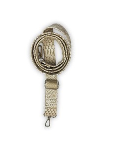 Bandoulière croco beige – cuir synthétique – réglable & assortie 2