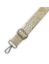 Bandoulière croco beige – cuir synthétique – réglable & assortie