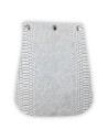 Rabat cuir synthétique croco – blanc et gris – effet reptile chic