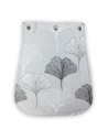 Rabat jacquard Luxe – motif ginkgo – perle, blanc et noir – chic et raffiné