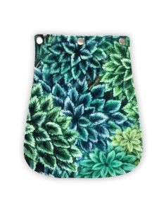 Rabat velours feuillage – verts vifs – motif végétal luxuriant