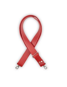 Bandoulière rouge en cuir synthétique – Réglable, robuste et réparable