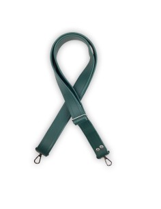 Bandoulière verte en cuir synthétique – Réglable, robuste et réparable