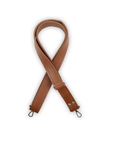 Bandoulière marron en cuir synthétique – Réglable, robuste et réparable