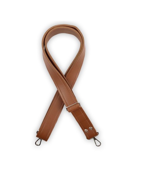 Bandoulière marron en cuir synthétique – Réglable, robuste et réparable