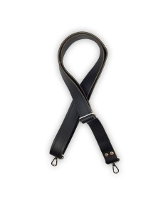 Bandoulière noire en cuir synthétique – Réglable, robuste et réparable
