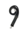 Bandoulière noire en cuir synthétique – Réglable, robuste et réparable
