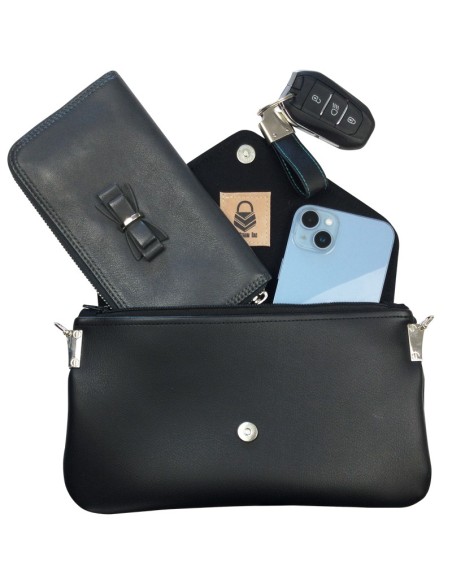 Pochette noire personnalisable – Élégante, modulable et intemporelle