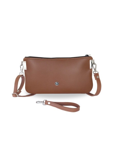 Pochette marron personnalisable – Élégante, modulable et chaleureuse