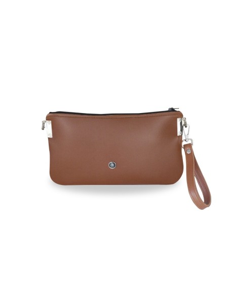Pochette marron personnalisable – Élégante, modulable et chaleureuse