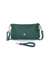 Sac Pochette vert en cuir synthétique – Rabat Interchangeable & Style Personnalisable