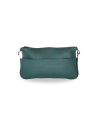 Sac Pochette vert en cuir synthétique – Rabat Interchangeable & Style Personnalisable
